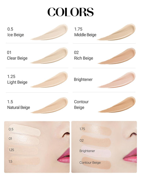 THESAEM Cover Perfection Tip Concealer, Liquid Multi-Use Makeup for Acne, Dark Spots, 0.2 fl.oz. (#1 Clear Beige)