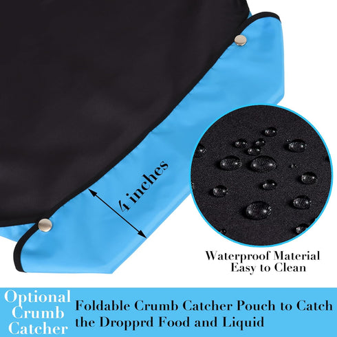 Women(1 Pack) Adult Bibs for Men Washable -Funny Adult Bibs for Eating with Crumb Catcher -Birthday Gag Gifts