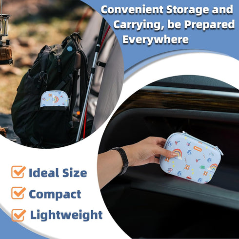 RAINLOS Backpack, Small-First-Aid-Kit-for-Home-Car-Travel-Camping-Hiking-Kids, Mini Cute Portable Medical Emergency