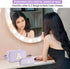 2pcs Personalized Initial Makeup Bag A-Z, Monogram Travel Toiletry Bag for Women & Teen Girls, Purple, E