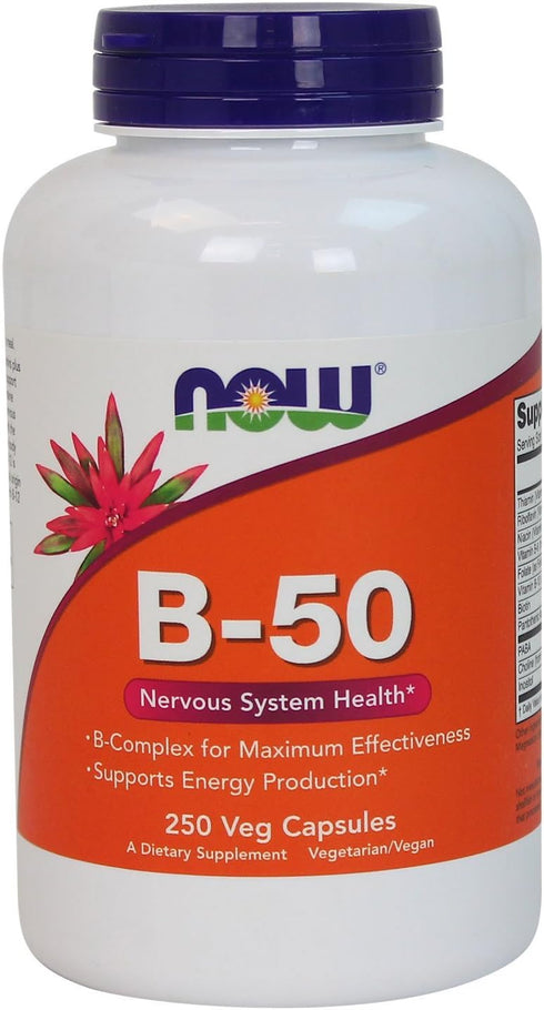 Now Foods B-50, 250 Veg Capsules (Pack of 2)