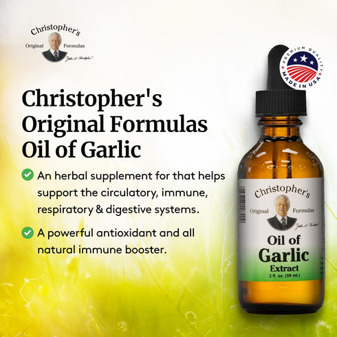 Christopher's Original Formulas Oil of Garlic Extract, 2 Ounces, Premium Herbal Supplement