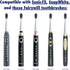 Replacement Electric Toothbrush Heads for Fairywill, Sonic-FX, SnapWhite, Pack of 8, Soft Nylon Charcoal Bristle