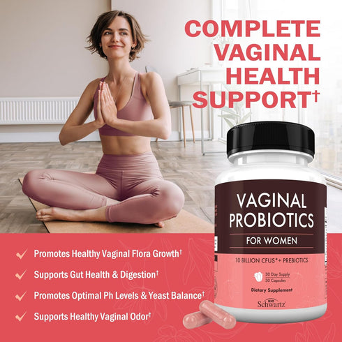 16in1 Vaginal Probiotics for Women (10 Powerful Strains + Organic Prebiotics) for Healthy Vaginal Odor, Vaginal Flora and pH Balance, Vaginal Support Supplement (Manufactured in the USA), 30 capsules