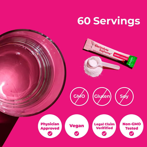 Jigsaw Health Electrolyte Supreme Jar, Berry Licious Flavor, 60 Servings