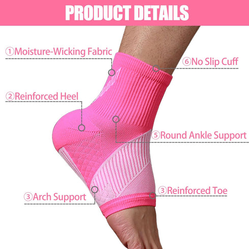 NuCamper Ankle Brace Compression Socks for Achilles Tendonitis Relief,Ankle Compression Sleeve Foot Support for Men