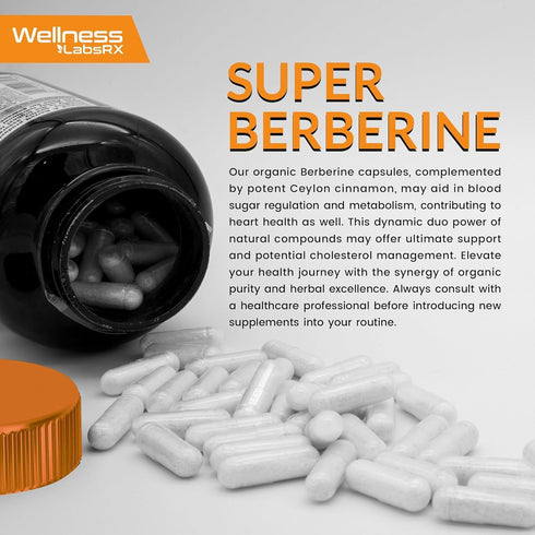 Berberine Supplement 1500mg - Organic Liposomal Berberine with Ceylon Cinnamon - 2 Packs