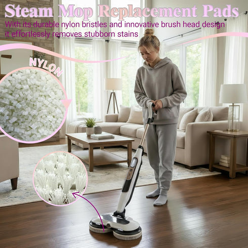 S7000 S7201 S7005 S7020 S7001C S7000AMZ S8001, 2 Pack Steam Cleaner Mop Replacement Brush Heads for Shark steam