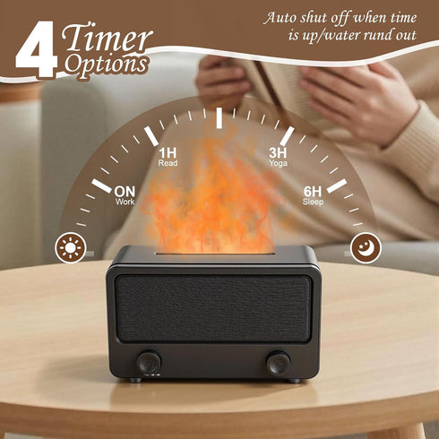 TYJONX Flame Diffuser for Home,Colorful Fireplace Aroma Diffuser for Bedroom,Fireplace Diffuser with Remote