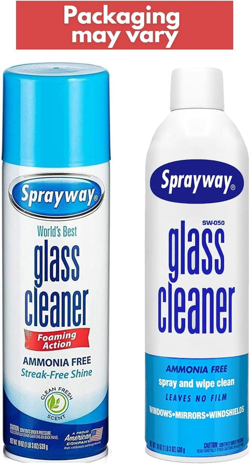 Sprayway 19 (Pack 3) (Package Streakless Glass Cleaner Ounce of Made in USA, Blue and White may vary)