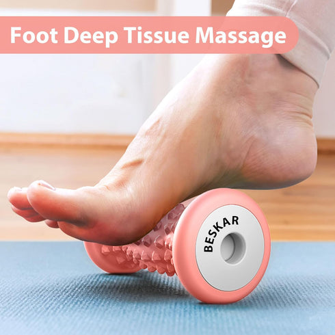 BESKAR Foot Massage Roller for Plantar Fasciitis Relief, Foot Reflexology Tool for Deep Tissue Massage, Heel Pain Relief