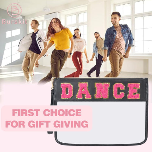 Clear Dance Makeup Bag Dance Accessories for Girls Dance Recital Gifts Dance Competition Preppy Cosmetic Travel Toiletry