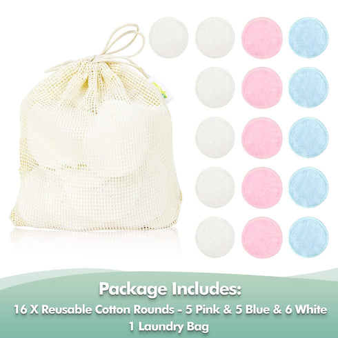 Wegreeco Reusable Cotton Rounds, Makeup Remover Pads for All Skin Types, Dog Eye Wipes Tear Stain Remover