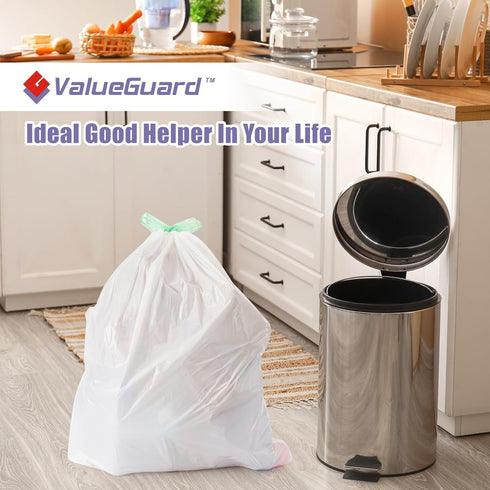 13 Gallon Drawstring Trash Bags | Tall Waste Bag for Kitchen | Office | Party | 0.8 Mil | 200 Count