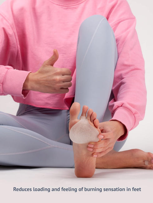 Metatarsal Pads - Ball of Foot Cushions for Women and Men - Soft Gel Foot Pain Relief - 2 Pairs