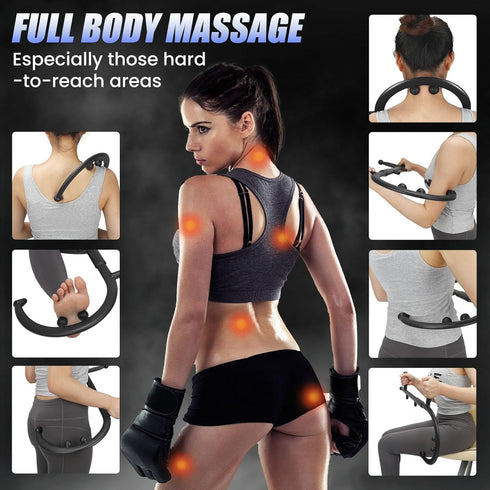 Trigger Point Massager for Back & Neck Pain Relief, Deep Tissue Massage Cane for Muscle Knots, Self Massage Tool