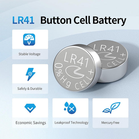 LR 41 Batteries LR41 Button Batteries AG3 LR736 SR41 Watch Battery 736 (40 Count (Pack of 1))