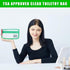 Rough Enough TSA Approved Toiletry Bag, Small Clear Travel Makeup Case Pouch Organizer with Zipper, Green