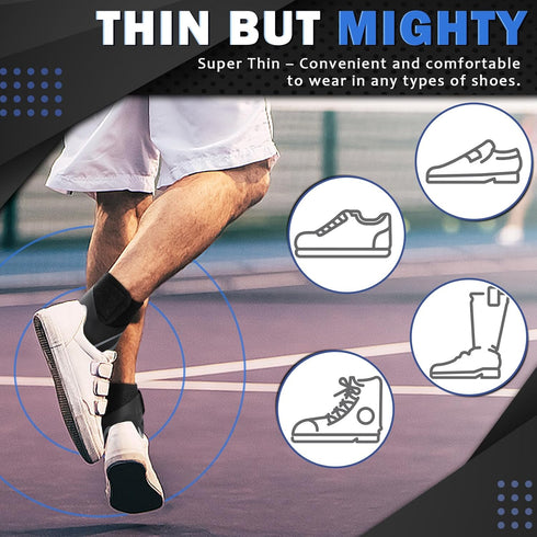 beister 1 Pair Ankle Support Breathable Neoprene Compression Brace for Men and Women, Sports Protect
