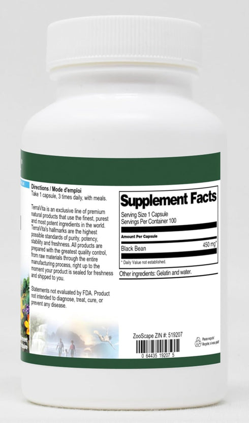Terravita 450 (100 519207) Black Bean - mg Capsules, ZIN: