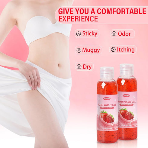 yonisayo 2 PCS Yoni Wash, Natural Feminine Wash for Women Ph Balance, Yoni Body Wash Vaginal Wash for Intimate