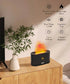 Flame Air Diffuser Humidifier,Upgraded Scent Diffuser for Essential Oils,Ultrasonic Aromatherapy,Fire Mist Humidi with 2 Brightness,Auto-off Function for Room Home Office(Black) by Aegci