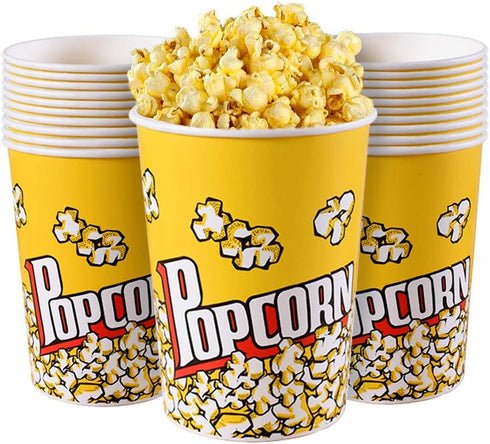MyLifeUNIT Popcorn Boxes, 32 OZ Paper Popcorn Containers for Party and Movie Night, 20 Pack