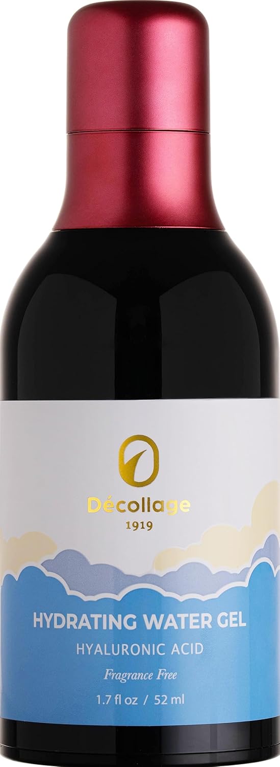 Decollage Hydrating Water Gel Travel Size Moisturizer 1.7 fl oz for Smooth Glowing Skin with Hyaluronic Acid