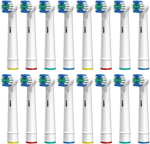 Electric Toothbrush Replacement Heads Compatible with Oral-B, Soft Bristles, 16 Pack