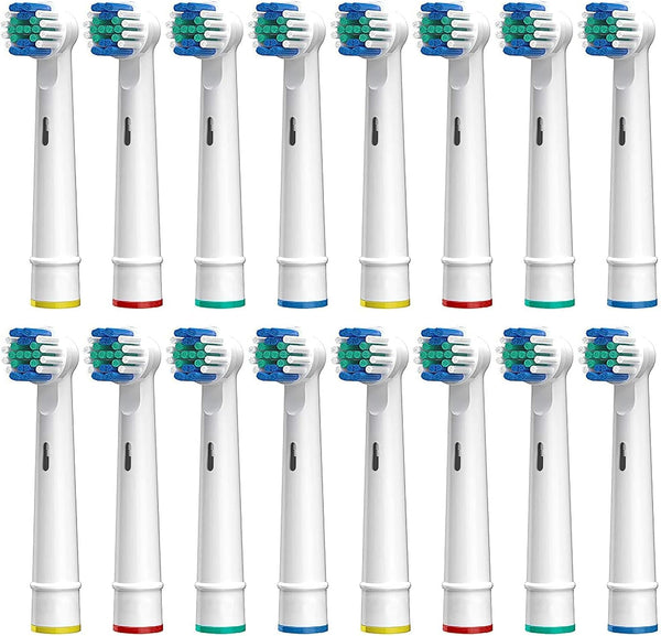 Electric Toothbrush Replacement Heads Compatible with Oral-B, Soft Bristles, 16 Pack