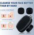VWMYQ Face Scrubber, Silicone Face Wash Brush, Manual Waterproof Cleansing Skin Care Brush for Exfoliating, Black