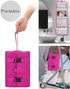 Relavel Hanging Travel Toiletry Bag for Women, Large Capacity Waterproof Organizer for Makeup and Accessories (Hot Pink)