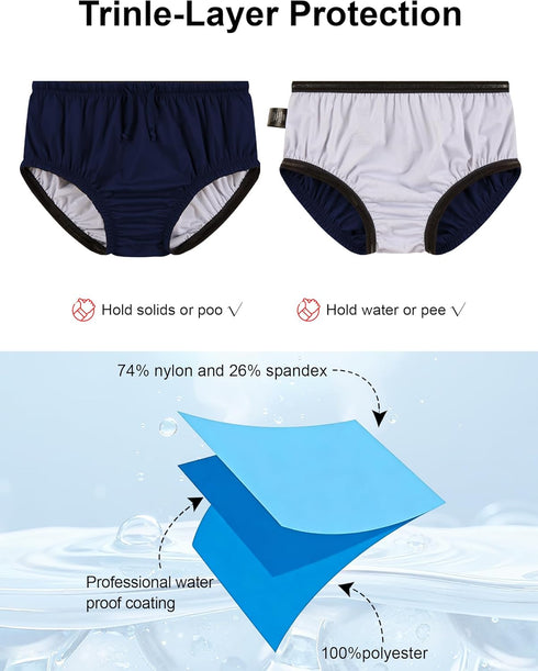 Waterproof Reusable Swim Diapers for Adults - Leakproof Cloth Covers for Special Needs