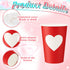 Jingmore 48 12oz Pcs Valentine's Day Coffee Paper Cups with Lids Galentines Paper Beverage Hot Chocolate Cocoa Cups