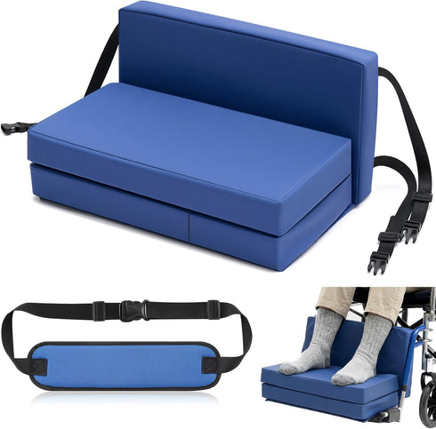 Novabright 2 Pcs Adjustable Footrest High Density Foam Leg Rest with Chair Seatbelt