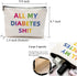 Diabetic Supplies Travel Bag Gifts Set, Funny Diabetes Glucose Meter Case Organizer with Blood Sugar Log Book and