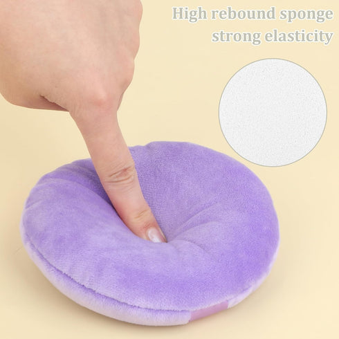 Large Size Powder Puff, 5 Inches Ultra Soft Velour Setting Powder Puffs Washable Round Makeup Sponge Applicator for Face Cleaning, Makeup & Loose Powder, Bath Powder, Body Powder, Foundation Blending