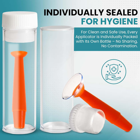 Sports Vision's 3 Pieces Orange Contact Hard Lens Only Suction Holder Inserter/Remover for Prosthetic Eyes & Scleral
