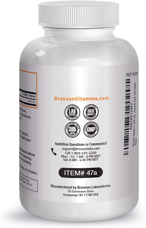 Vitamin C 1000 mg Premium Non-GMO Ascorbic Acid, 100 Tablets - Supports Immune System and Antioxidant Protection