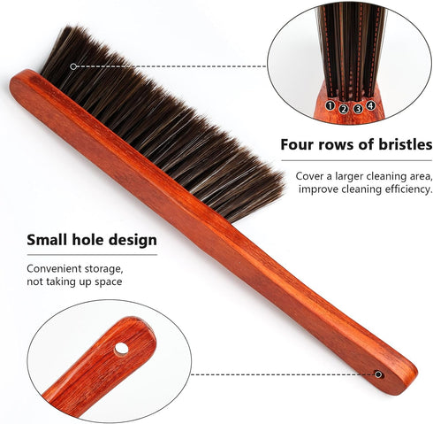 Hand Broom Brush for Dust Cleaning: Soft Handheld Brush for Couch, Bed, Sofa, Fireplace, Car, and More