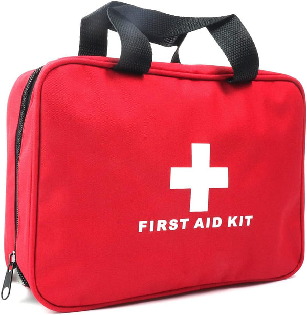 First Aid Bag, Empty Medical Storage Kit Red Trauma Bag for Emergency First Aid Kits, Car Workshop Cycling Outdoors