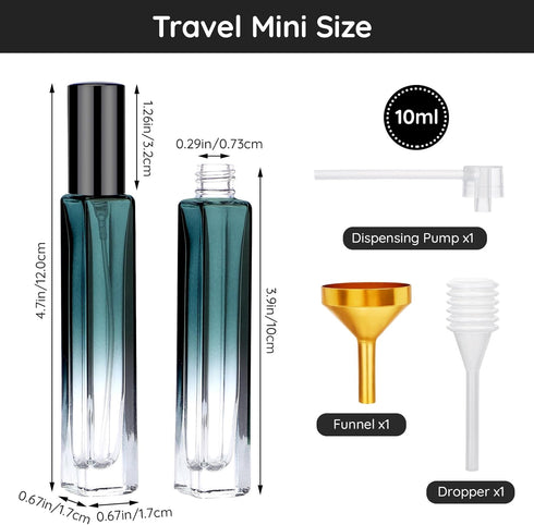 Segbeauty Refillable Perfume Bottle Travel, 5pcs 10ML Mini Glass Spray Bottles for Dispensing Toiletries