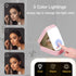 Portable Travel Makeup Mirror with LED Light, Compact Makeup Bag with Dividers, Adjustable Brightness Mirror