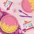 HSPAIDYP 50 Plates,7" Pcs Ice Cream Party Supplies Ice Cream Paper Ice Cream Dessert Plates Sweet One Popsicle Plates