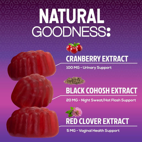 Gummies Gummy 60 Gummies Menopause Supplement - Complete Women's Probiotics Supplements - Advanced Menopause Relief