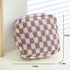 Small Makeup Bag for Purse, Mini Checkered Cosmetic Zipper Pouch, Travel Organizer for Women and Girls