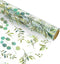 Whaline Eucalyptus Cellophane Wrap Roll, 16 Inch x 100 Ft Greenery Clear Wrapping Paper for Gift Basket Wedding Party
