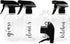Cornucopia Plastic Cleaning Spray Bottles, Set of 4, 16oz Refillable Trigger Sprayers with Labels