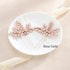 Unicra Wedding Crystal Flower Hair Pins, Decorative Bridal Hair Accessories Pack of 2 (Rose Gold)