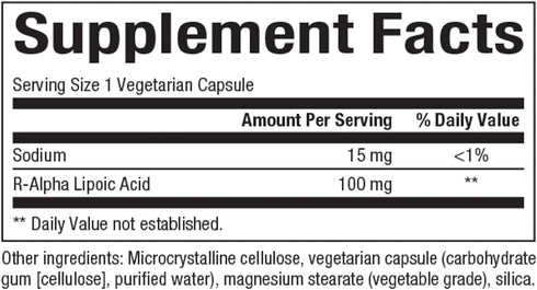 Natural Factors, R-Lipoic Acid, Antioxidant Support, 60 Capsules